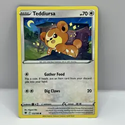 Pokemon TCG Sword & Shield: Astral Radiance Teddiursa 122/189 Pack Fresh - Image 1