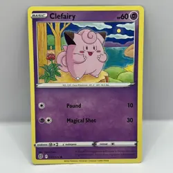 Pokemon TCG Sword & Shield: Brilliant Stars Clefairy 053/172 Pack Fresh - Image 1