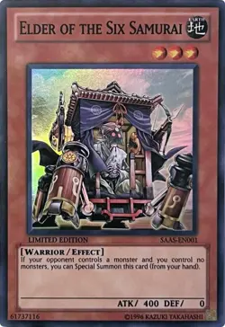 🔥YuGiOh TCG Elder of the Six Samurai - Samurai Assault (SAAS) NEAR MINT🔥 - Image 1