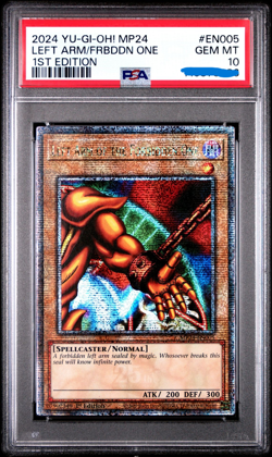 Yugioh PSA 10 LEFT ARM OF THE FORBIDDEN ONE MP24-EN005 25TH ANNIVERSARY QCR - Image 1