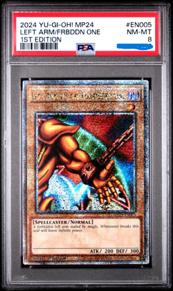 Yugioh PSA 8 LEFT ARM OF THE FORBIDDEN ONE MP24-EN005 25TH ANNIVERSARY QCR - Image 1