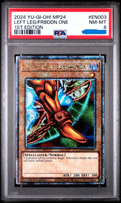 Yugioh PSA 8 LEFT LEG OF THE FORBIDDEN ONE MP24-EN003 25TH ANNIVERSARY QCR - Image 1
