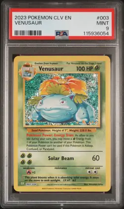 PSA 9 Venusaur #003 2023 Pokemon CLV Classic Card Game 115936054 - Image 1