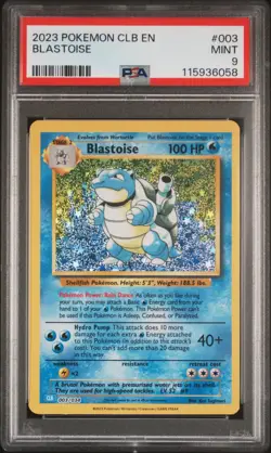 PSA 9 Blastoise #003 2023 Pokemon CLB Classic Card Game 115936058 - Image 1