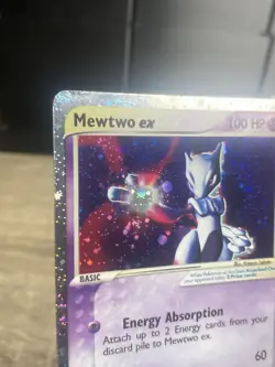 Pokemon Mewtwo EX TCG Holo Ultra Rare Card 101/109 Ruby and Sapphire 2003 - Image 3