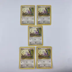 Pokemon Card - Rattata - Base Set (Shadowless) 61/102 - 5 cards - Image 1