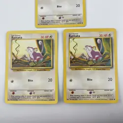 Pokemon Card - Rattata - Base Set (Shadowless) 61/102 - 5 cards - Image 2