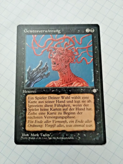 MTG Mind Ravel (Geistesverwirrung) Miscut Ice Age Reg. -Bit of Edge Wear - Pics - Image 1