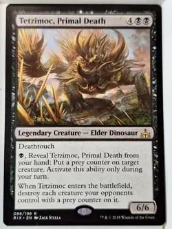 Tetzimoc, Primal Death - Rivals of Ixalan - Magic the Gathering MTG Nice! - Image 1