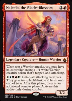 Light Play, English MTG Regular Najeela, the Blade-Blossom Battlebond Magic the - Image 1
