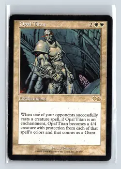 OPAL TITAN - MTG Magic the Gathering Card - Urza's Saga - Rare - Image 1