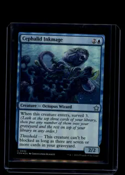 MTG Cephalid Inkmage #32 Uncommon Foil Foundations - Image 1
