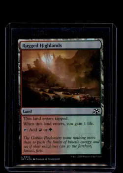 MTG Rugged Highlands #262 Land Foil Aetherdrift - Image 1