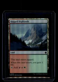 MTG Rugged Highlands #265 Land Foil Foundations - Image 1