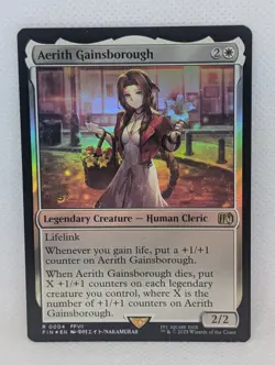 Aerith Gainsborough Prerelease FOIL FFVII Final Fantasy 7 MTG Magic Gathering - Image 1