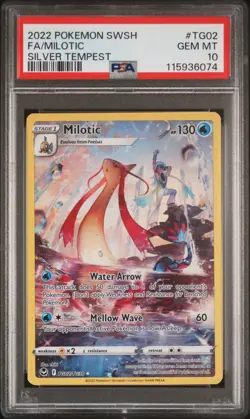 PSA 10 Milotic Silver Tempest #TG02 2022 Pokemon Silver Tempest 115936074 - Image 1