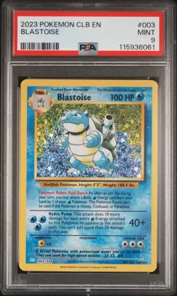 PSA 9 Blastoise #003 2023 Pokemon CLB Classic Card Game 115936061 - Image 1