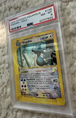 2003 Pokemon Aquapolis Kingdra Holo #148 PSA 8 Crystal Type - Image 2