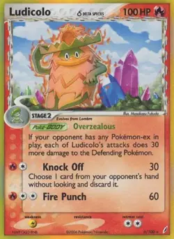 Ludicolo 6/100 Pokemon EX Crystal Guardians Holo Rare (NM) Delta Species - Image 1
