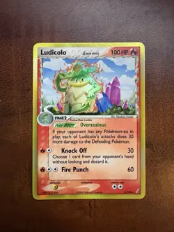 Ludicolo 6/100 Pokemon EX Crystal Guardians Holo Rare (NM) Delta Species - Image 2