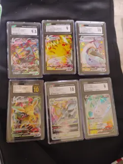 6 Graded Cgc Pokemon Cards. Mint Plus Condition - Image 1
