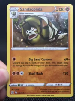 Pokemon TCG - HD 🌀 Swirl SANDACONDA 082/163 Battle Styles - COSMOS HOLO PROMO - Image 1