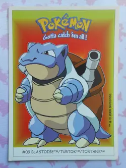 TORTANK / BLASTOISE #09 - DUNKIN BOOMER 2000 - CARTE POKEMON - TRES BON ETAT - Image 1