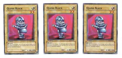 3x Yugioh! Ojama Black DP2-EN004 Duelist Pack 1st Edition TCG Cards LP - Image 1