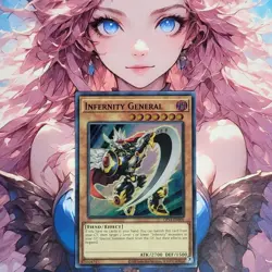 Yugioh - Infernity General - OP14-EN005 - Super Rare - Unlimited - Near Mint - Image 1