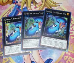 Yugioh - 3x Number 49: Fortune Tune - King's Court (KICO) Super Rare Near Mint - Image 1