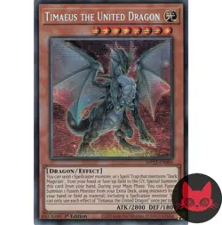 Yugioh Timaeus the United Dragon MP23-EN003 Secret Rare 1st Edition NM - Image 1