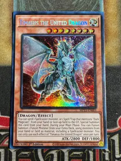 Yugioh Timaeus the United Dragon MP23-EN003 Secret Rare 1st Edition NM - Image 1