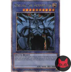 Yugioh Obelisk the Tormentor LC01-EN001 QC Secret Rare Limited Edition NM - Image 1