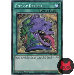 Yugioh Pot of Desires RA01-EN056 Collector's Rare 1st Edition NM - Image 1