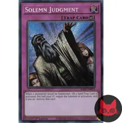 Yugioh Solemn Judgment RA02-EN075 Secret Rare 1st Edition NM - Image 1