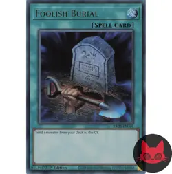Yugioh Foolish Burial RA02-EN049 Ultra Rare 1st Edition NM - Image 1