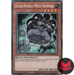 Yugioh Super-Nimble Mega Hamster RA02-EN004 Collector's Rare 1st Edition NM - Image 1