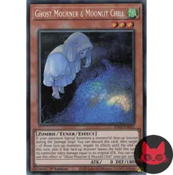 Yugioh Ghost Mourner & Moonlit Chill RA02-EN015 Secret Rare 1st Edition NM - Image 1