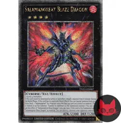 Yugioh Salamangreat Blaze Dragon TN23-EN007 QC Secret Rare Limited Edition NM - Image 1