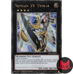 Yugioh Number 39: Utopia QC Secret Rare Limited Edition NM - Image 1