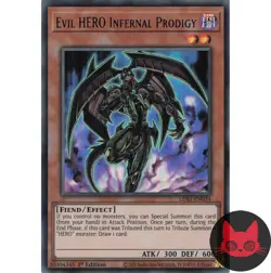 Yugioh Evil HERO Infernal Prodigy LDS3-EN024 Blue Ultra Rare 1st Edition NM - Image 1