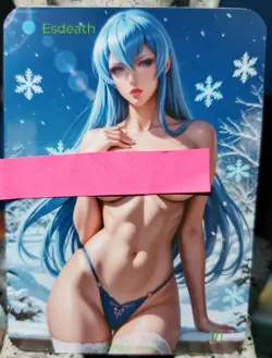 1/1 Only 1 Made Esdeath Spicy Lingerie Topless Lonestar Customs Waifu Card - Image 1