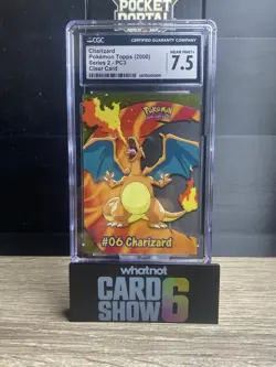Pokemon Topps Series 1 Tv Animation Charizard PC3 Clear Card Rare 2000 CGC 7.5 - Image 1