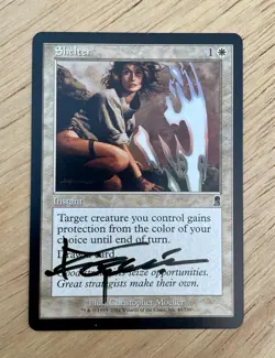 VTG 2001 MTG Card Shelter Instant 46/350 Wizards Of The Coast Moeller Signed - Image 1