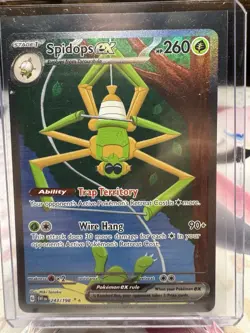 Pokemon TCG Spidops EX Scarlet & Violet Base Set Illustration Rare Card 243/198 - Image 1