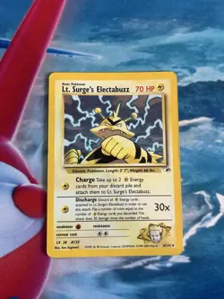 Pokemon TCG Lt. Surge's Electabuzz Holo Rare Card 6/132 - Image 1