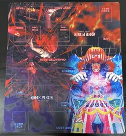 One Piece Card Game Double 2 Player Playmat Official Bandai Shanks Buggy - Image 1