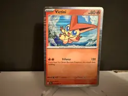 2025 Pokemon TCG Victini 012 S&V Black Bolt Holo Rare Card NM+ - Image 1