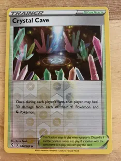 Crystal Cave - 144/203 - Reverse Holo - Evolving Skies - NM/M - Pokemon Card - Image 1