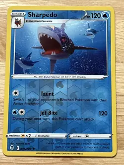 Sharpedo - 036/203 - Reverse Holo - Evolving Skies - NM/M - Pokemon Card - Image 1